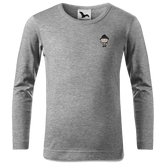 Da Oid Sinzer Griller Longsleeve Kinder Grau Meliert Weinberg Front